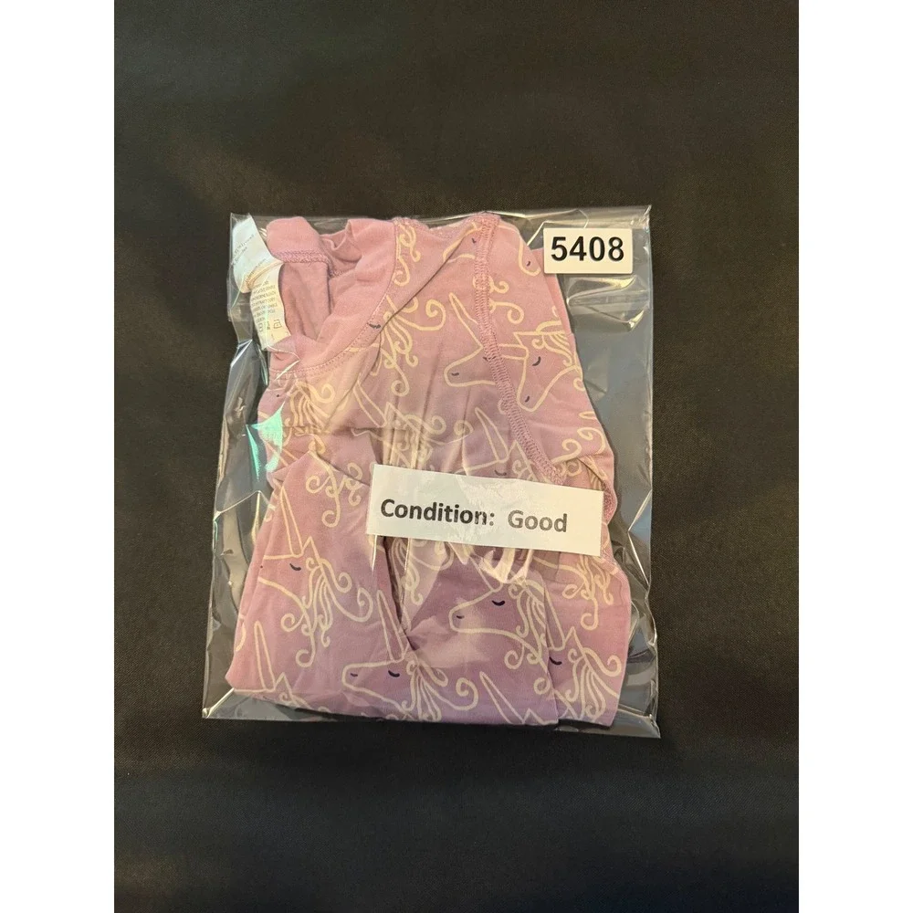 Hanna Andersson Kids Pink Unicorn Pajama Top Tencel Lyocell Size US 6-7